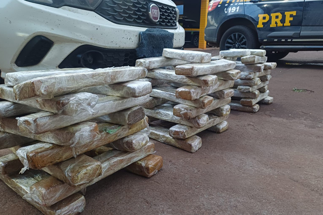 Homem é detido com 60 kg de maconha escondidos em fundo falso de carro na BR-364