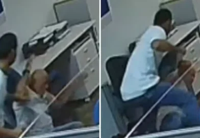 Policial do GAS agride idoso no INSS em Goiânia