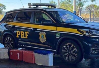 PRF apreende 100 kg de maconha na BR-153 em Morrinhos PRF apreende 100 kg de maconha na BR-153 em Morrinhos