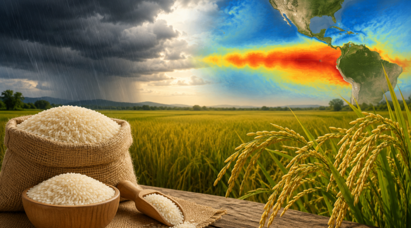 El Niño ameaça safra de arroz do Brasil em 2026/27 El Niño ameaça safra de arroz do Brasil em 2026/27