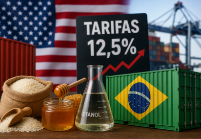 Tarifaço dos EUA: arroz, mel e etanol brasileiros terão sobretaxa de 12,5% Tarifaço dos EUA: arroz, mel e etanol brasileiros terão sobretaxa de 12,5%