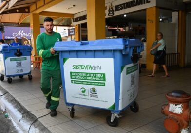 Rua 8 reduz lixo com instalação de contêineres em Goiânia