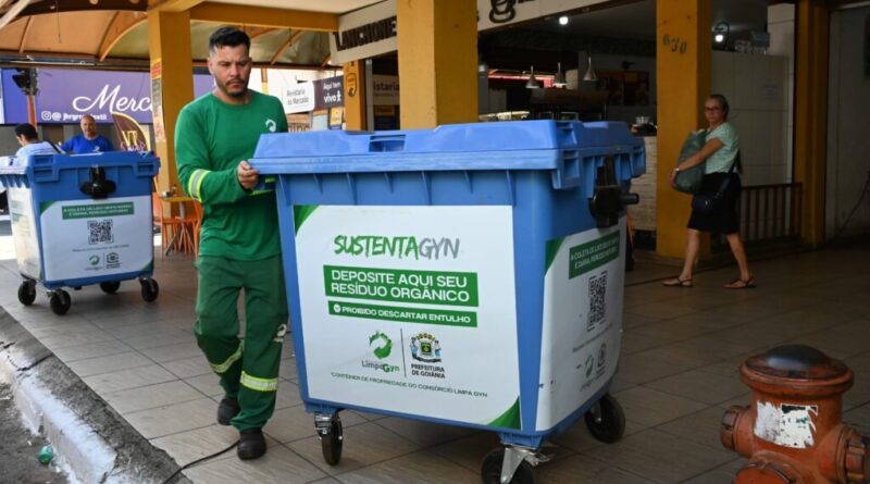 Rua 8 reduz lixo com instalação de contêineres em Goiânia