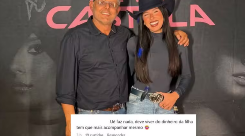 Ana Castela defende o pai após acusação de que ele vive às custas da cantora Ana Castela defende o pai após acusação de que ele vive às custas da cantora