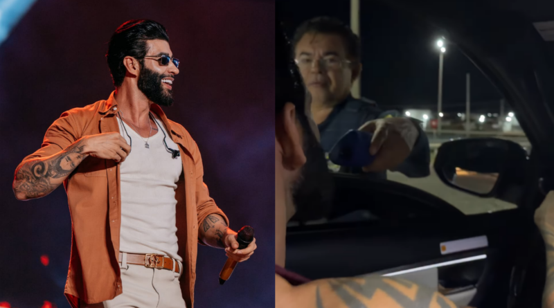 Gusttavo Lima é parado em blitz e faz bafômetro Gusttavo Lima é parado em blitz e faz bafômetro