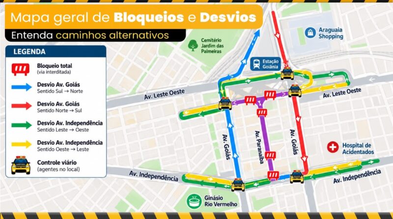 Festival Viva Goiânia terá bloqueios no trânsito do Centro Festival Viva Goiânia terá bloqueios no trânsito do Centro